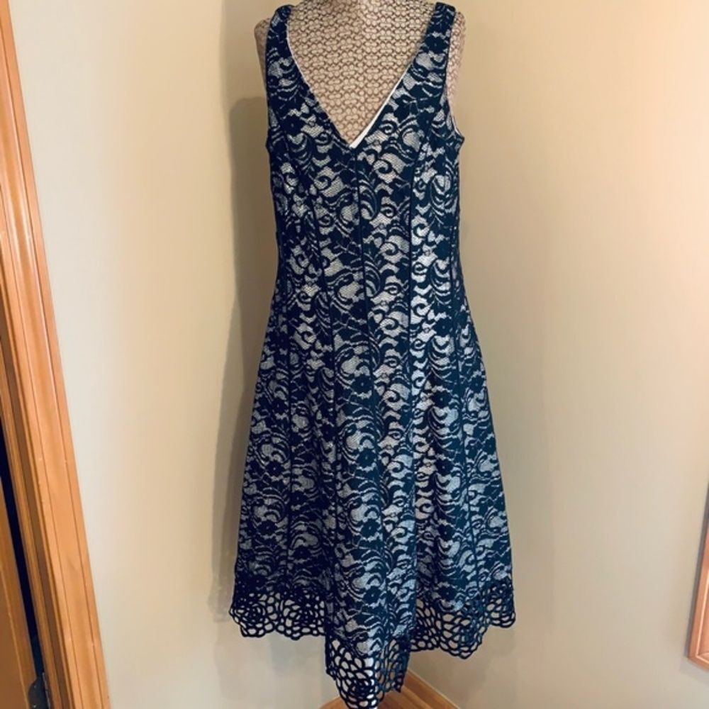 Donna Rico Black Lace Dress Size 8